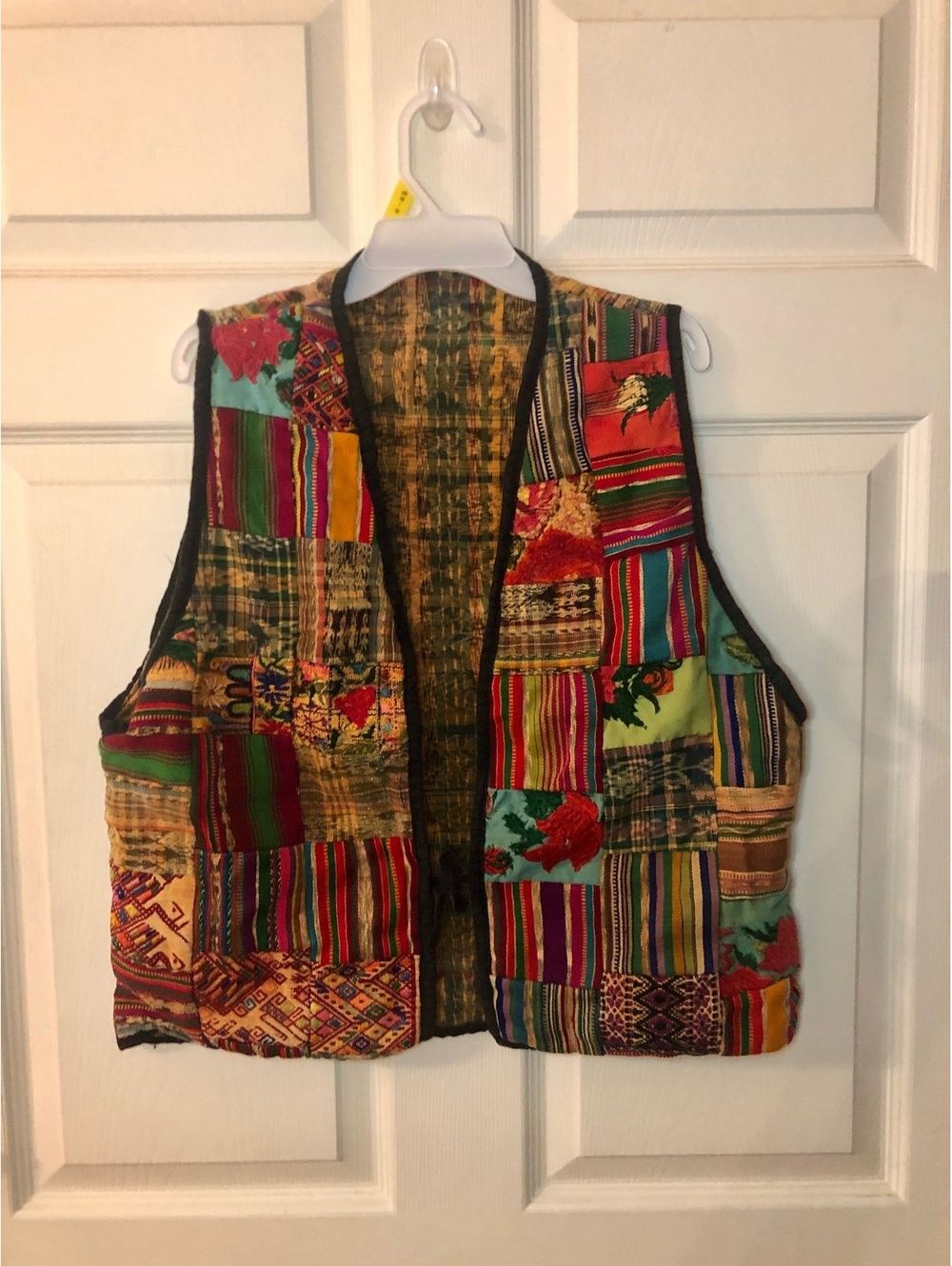 Vintage Patchwork Vest Guatemalan Huipil Handmade Boho Festival Festival Indie